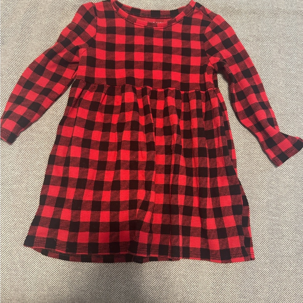Old Navy Red and Black Checkered Kids Dress